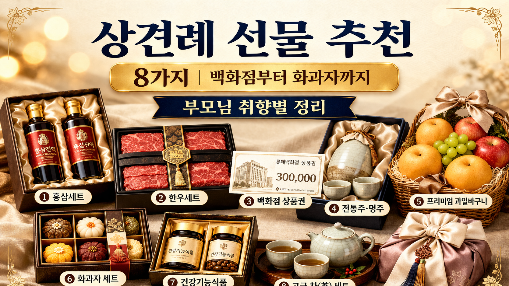 상견례 선물 추천 8가지 백화점부터 화과자까지 부모님 취향별 정리