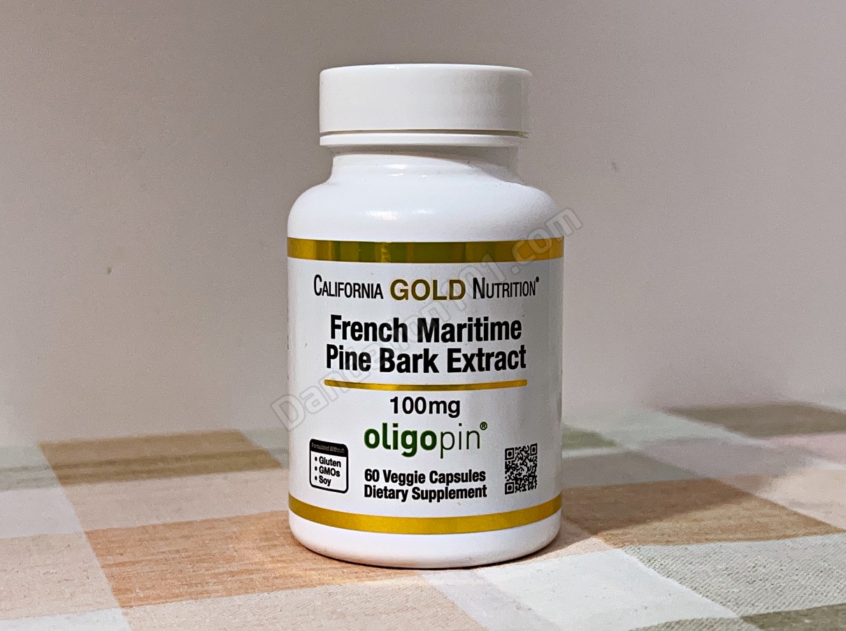 캘리포니아 골드 뉴트리션에서 만든 프랑스 해송 추출물, 올리고핀&reg; 100mg, 60 베지 캡슐 (CALIFORNIA GOLD NUTRITION French Maritime Pine Bark Extract, oligopin&reg; 100mg, 60 Veg Caps)