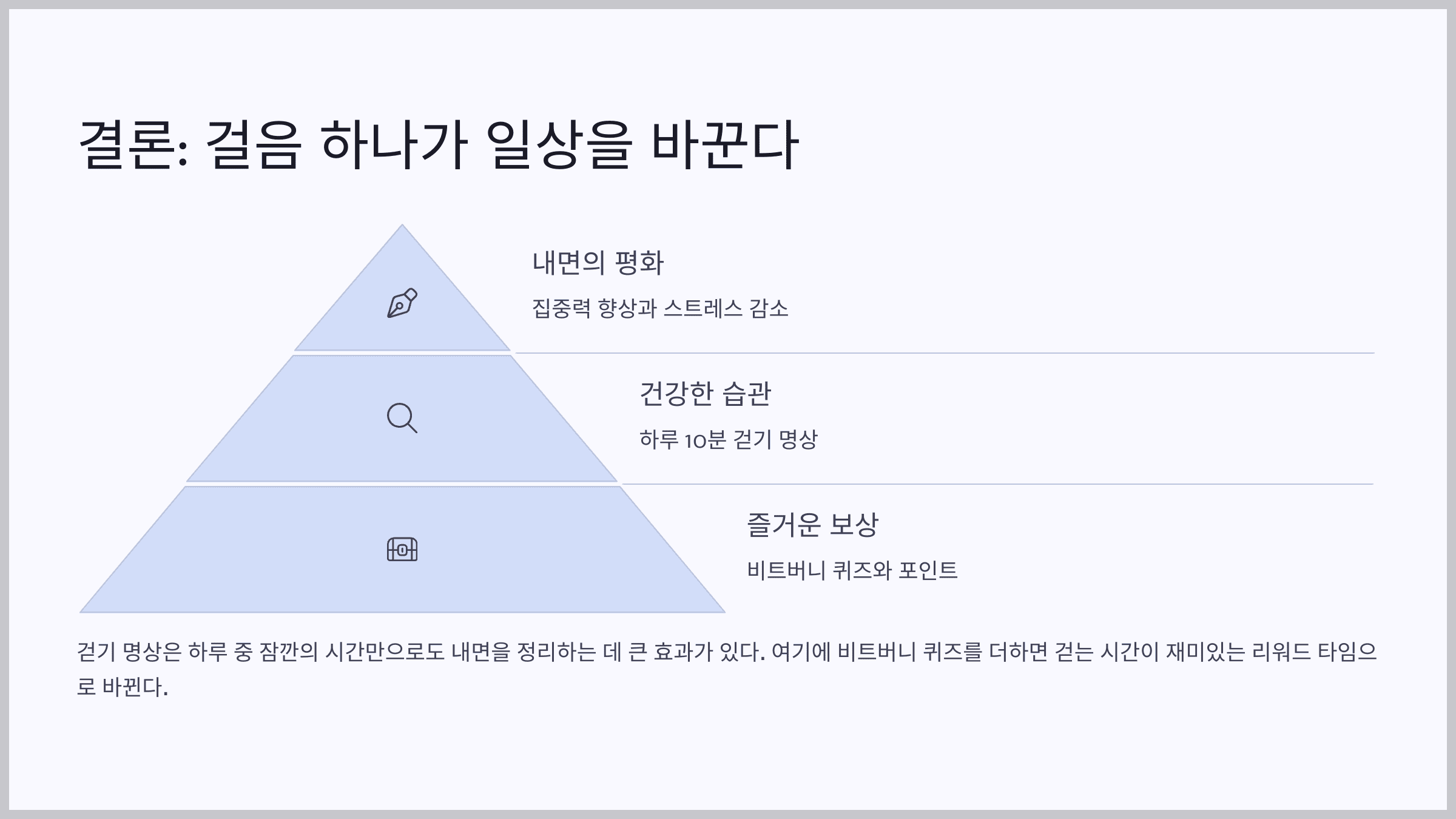 결론: 걸음 하나가 일상을 바꾼다