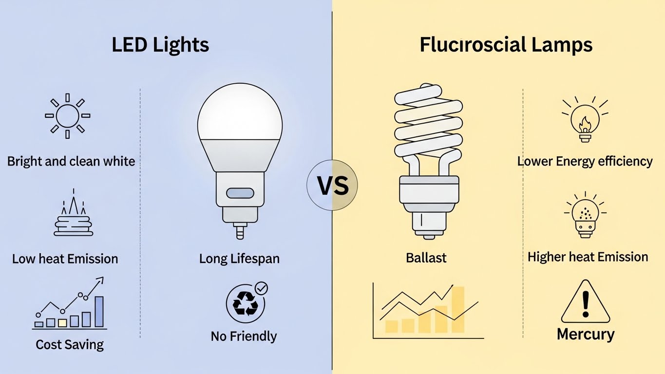 LED등과 형광등의 차이 비교