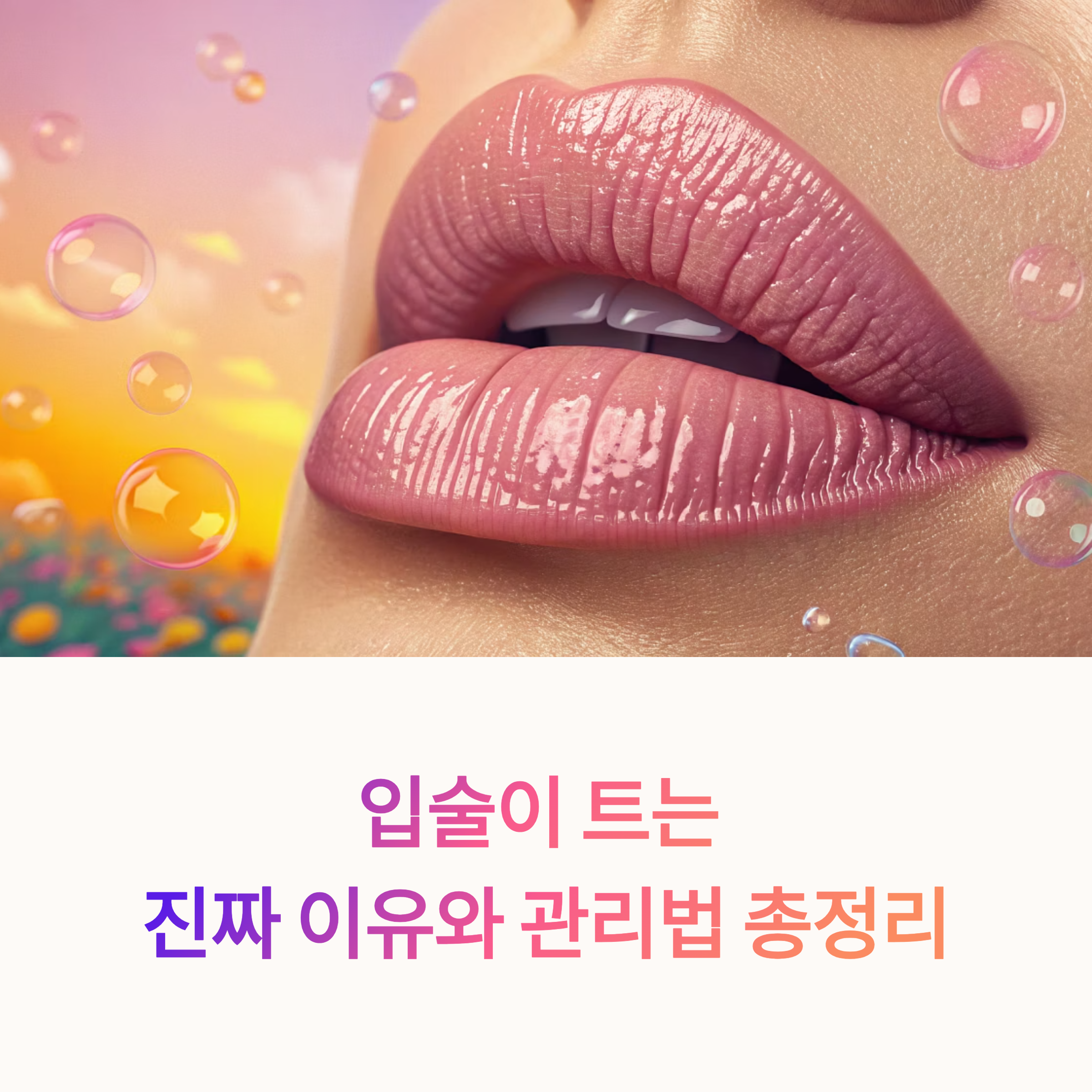 입술이 트는 진짜 이유와 관리법 총정리