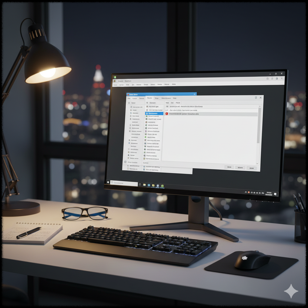Print Spooler 서비스 오류로 프린터 드라이버가 작동하지 않는 모습