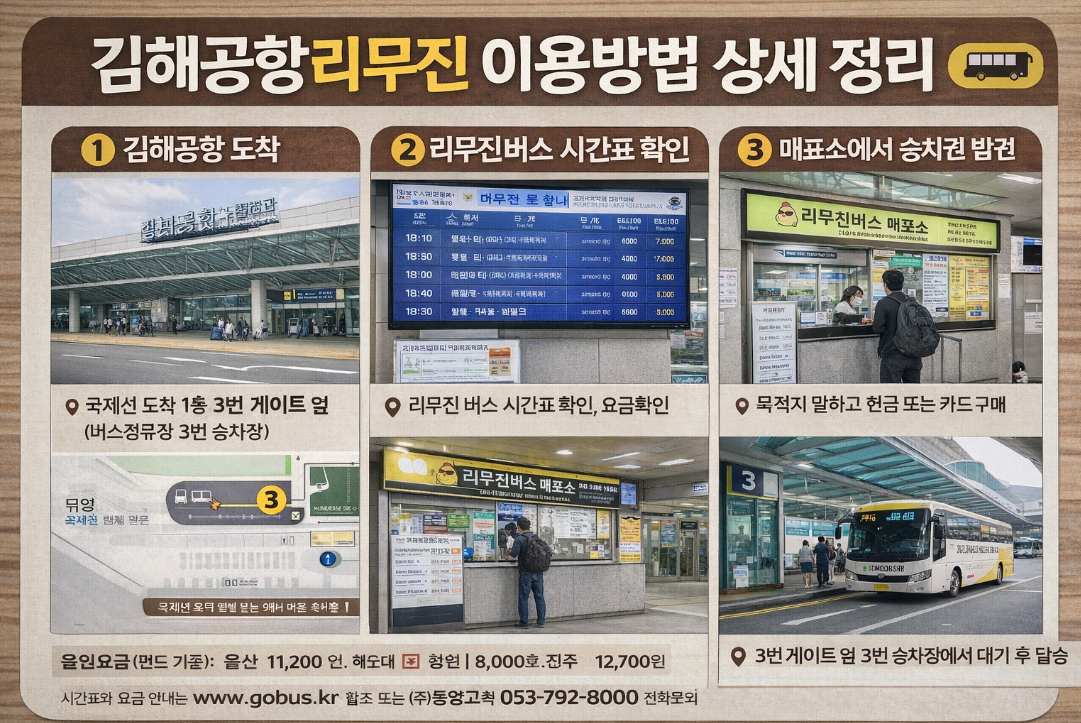 김해공항리무진 이용방법 5분 완벽 정리
