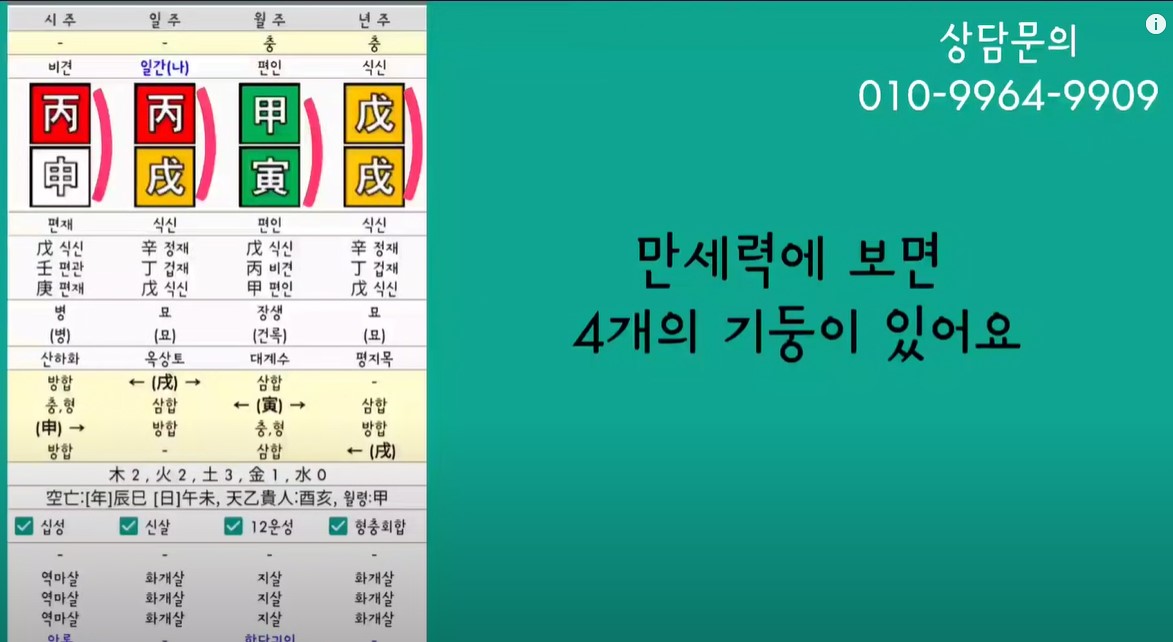 4개의기둥