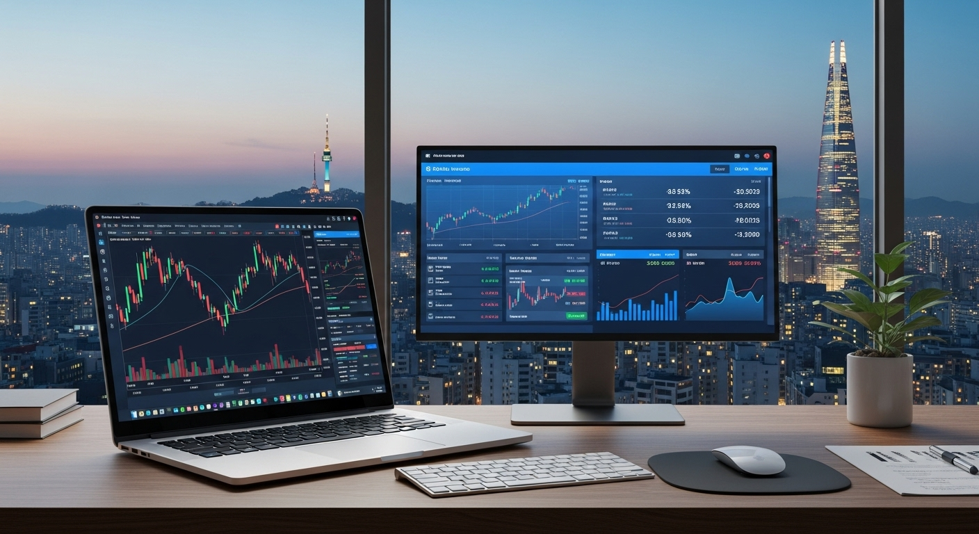 주식 투자의 기본 환경과 서울 주식 시장의 활기를 시각화