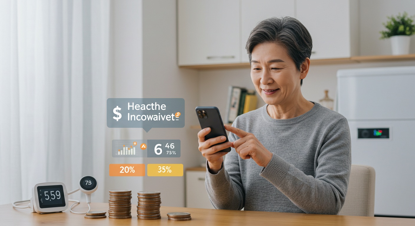건강 관리와 금전적 혜택을 동시에 보여주는 이미지