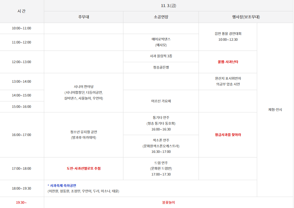 2023 청동 사과축제 사진