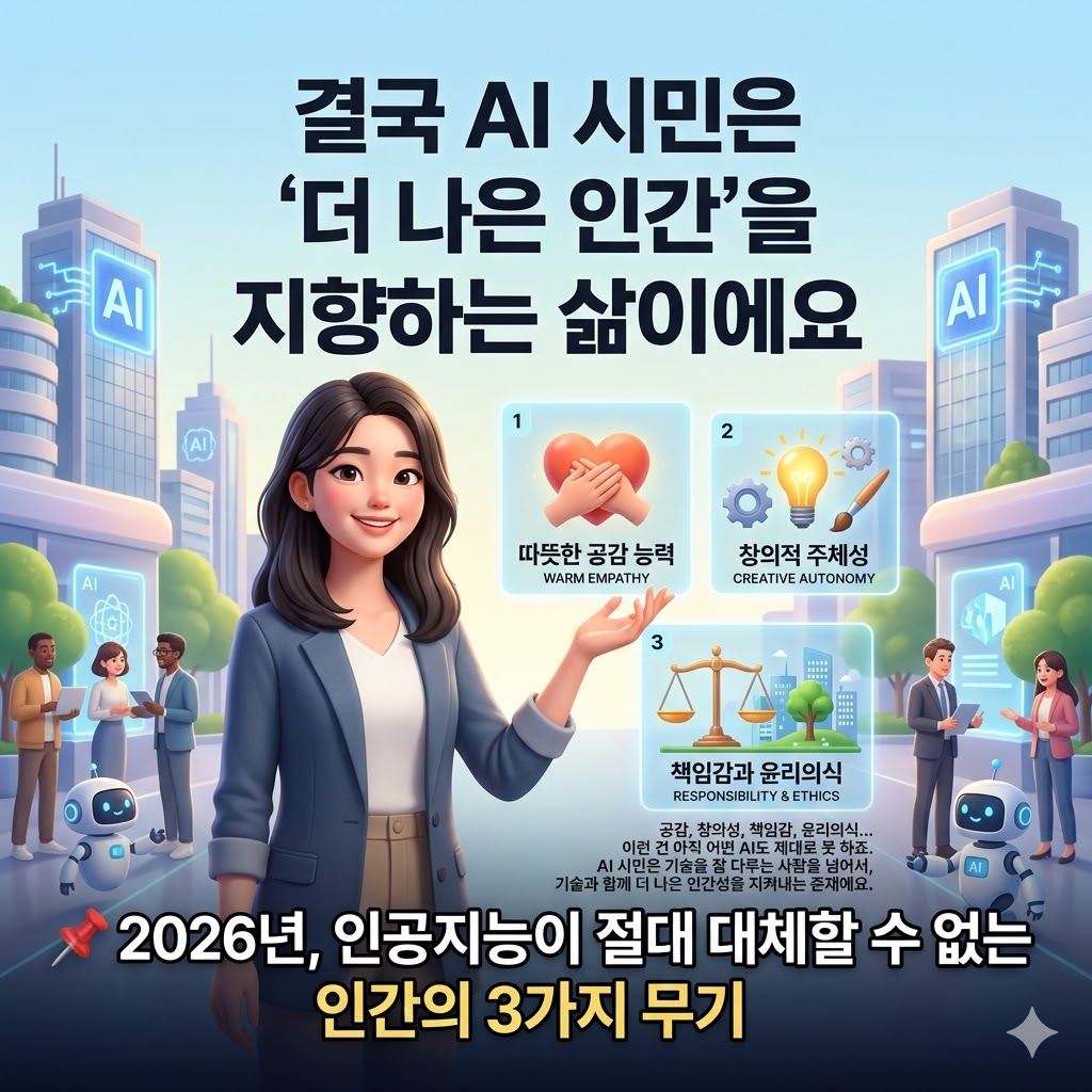 결국 AI 시민은 '더 나은 인간'을 지향하는 삶이에요