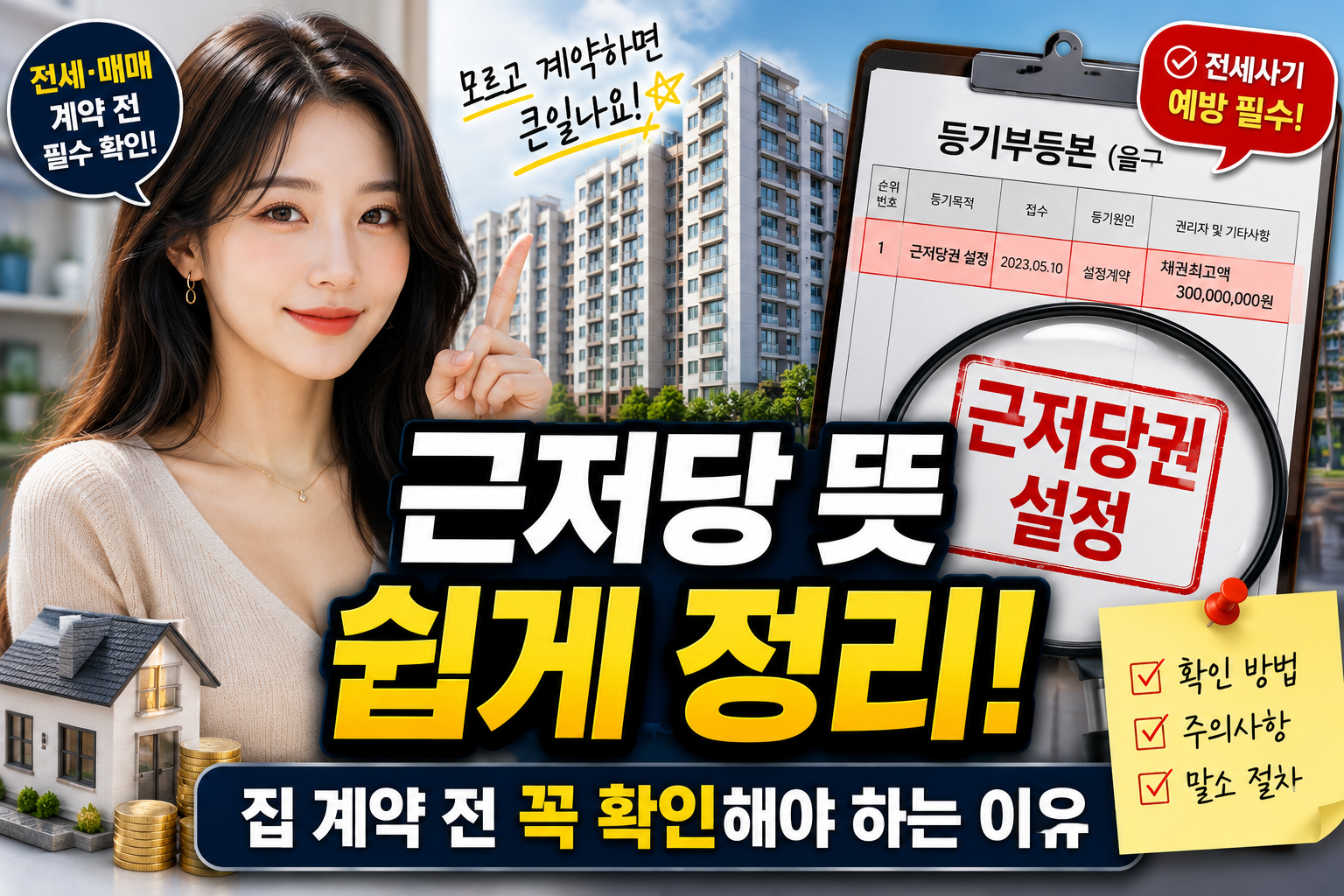 근저당 뜻 쉽게 정리! 집 계약 전 꼭 확인해야 하는 이유