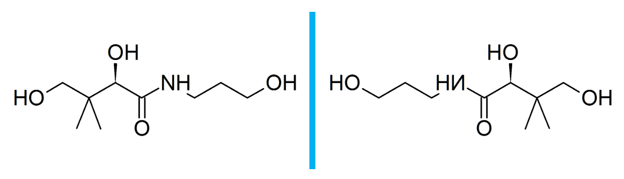 판테놀의 분자 구조