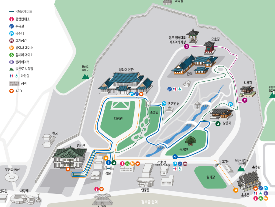 청와대 안내도