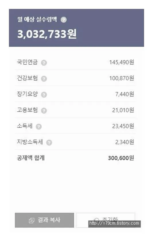 연봉 4000 실수령액