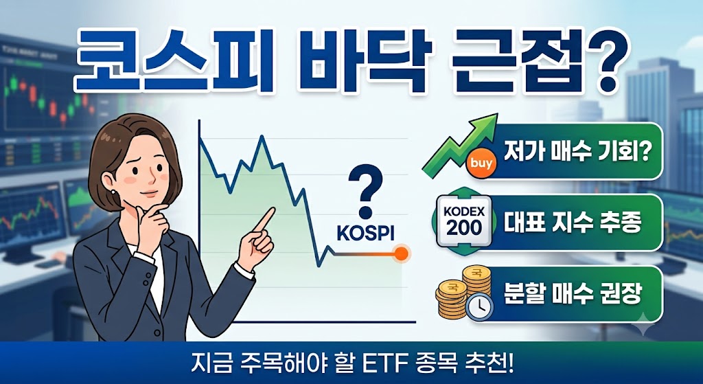 코스피 바닥에 근접, 지금 매수해야 하는 ETF 종목 추천