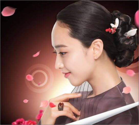 고혼진 화장품 모델 김민정 사진