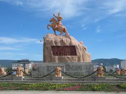 수흐바타르 광장 + 칭기즈칸 동상 사진