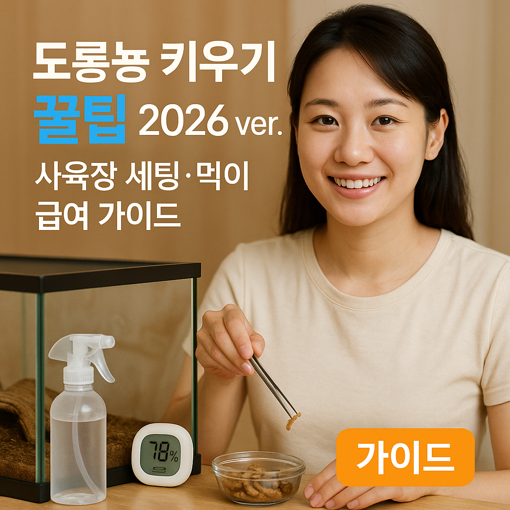 도롱뇽 키우기 꿀팁 2026 ver. | 사육장 세팅·먹이 급여 가이드