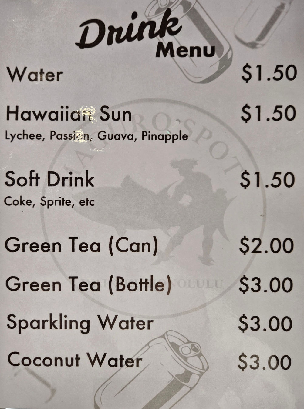 마구로스팟 메뉴구성