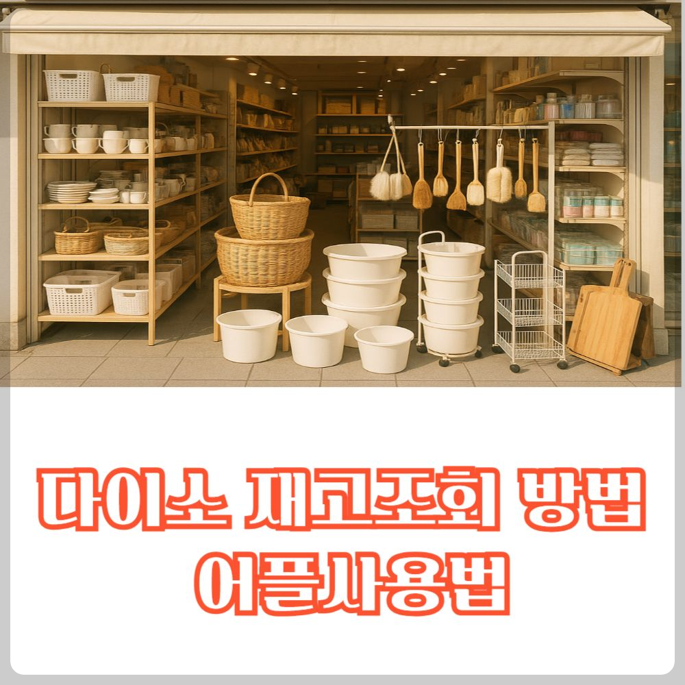 다이소 재고조회 방법 어플사용법1