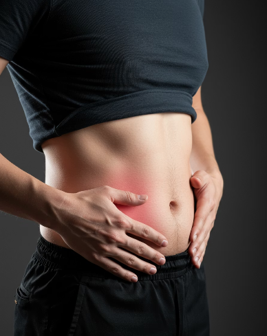 복부 근육 염좌나 긴장