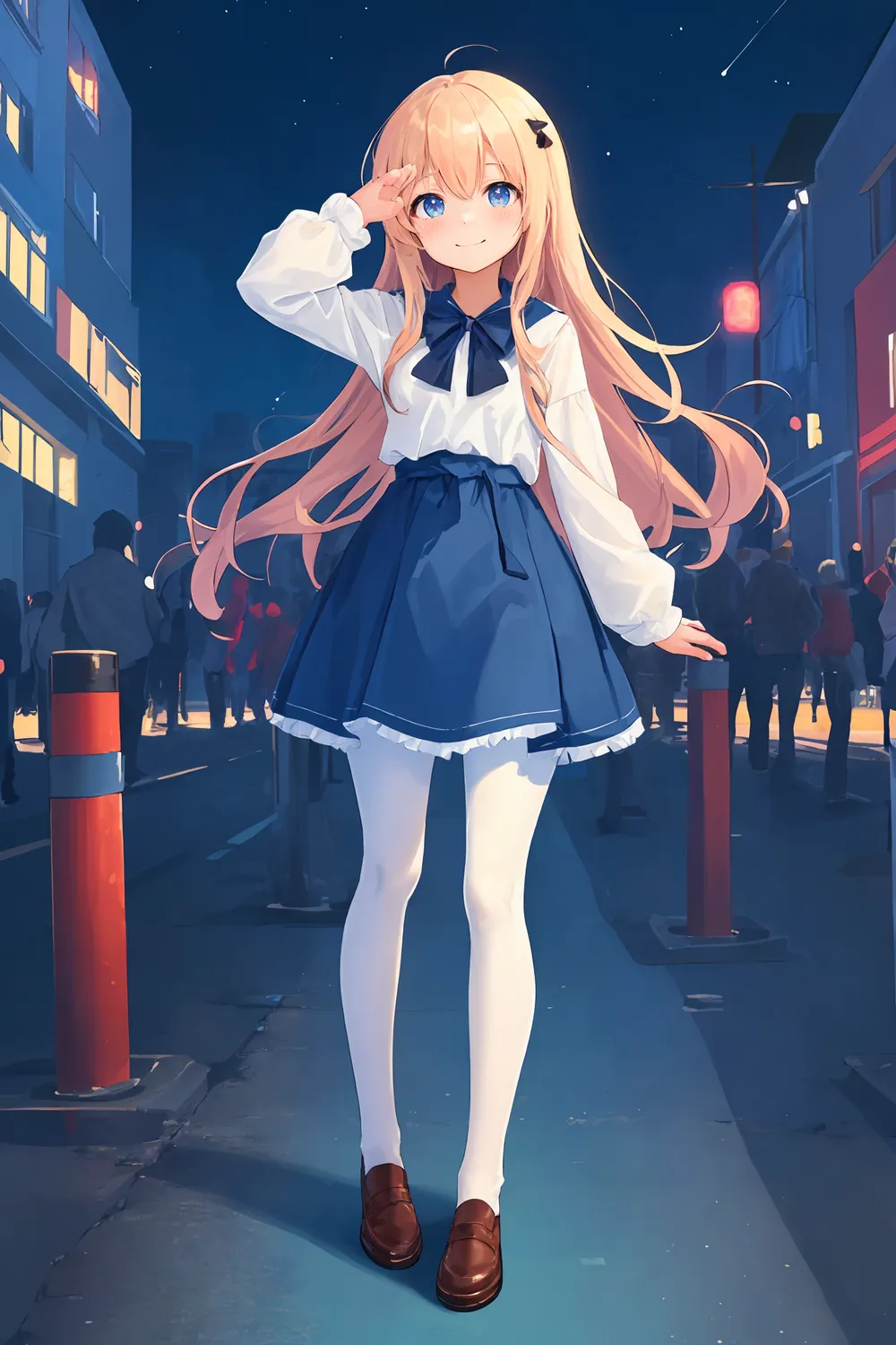 은발 금발 캐릭터 AI그림