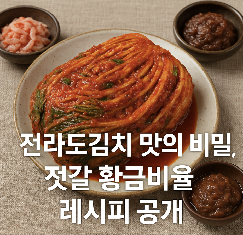 전라도김치 맛의 비밀, 젓갈 황금비율 레시피 공개