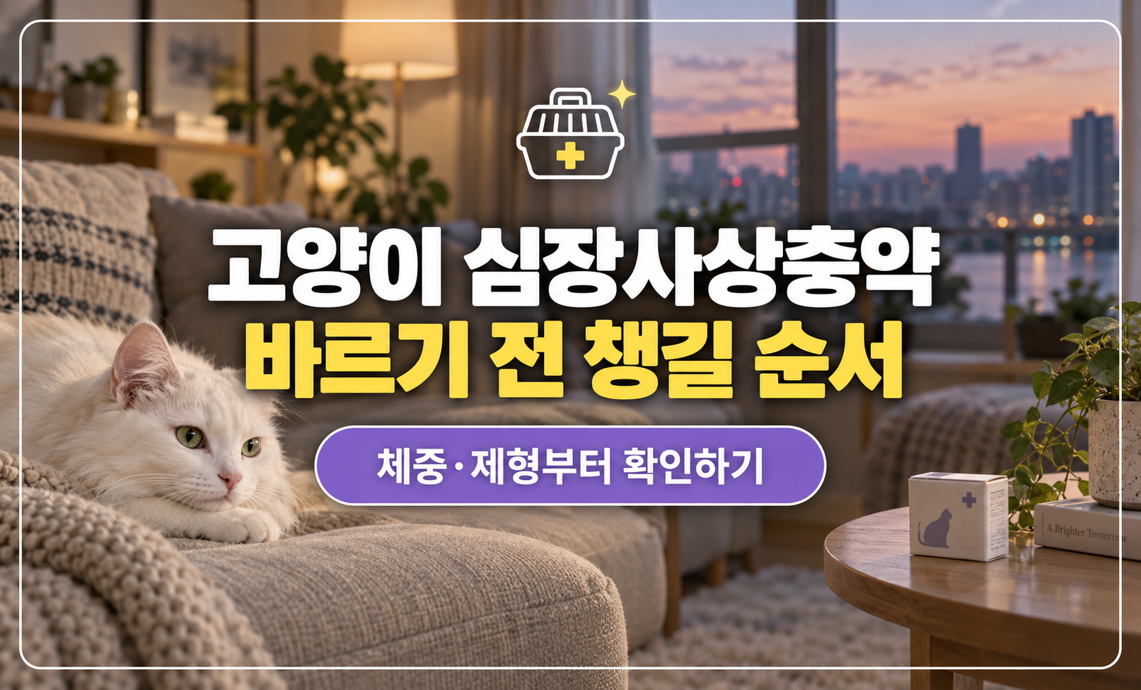 고양이 심장사상충약 바르기 전 확인 순서 썸네일