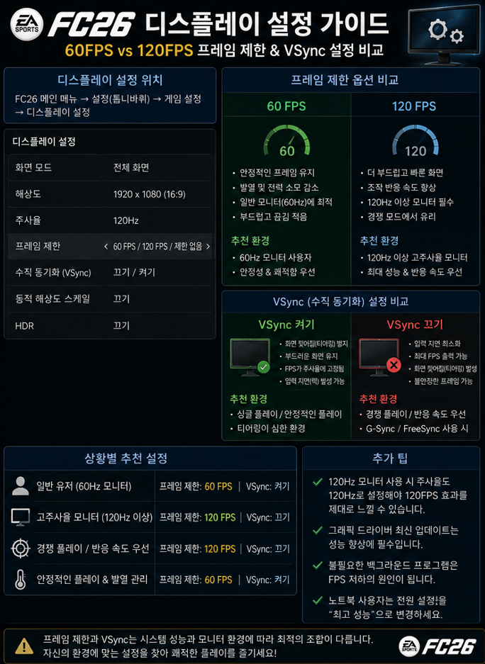 <FC26 디스플레이 설정 가이드>