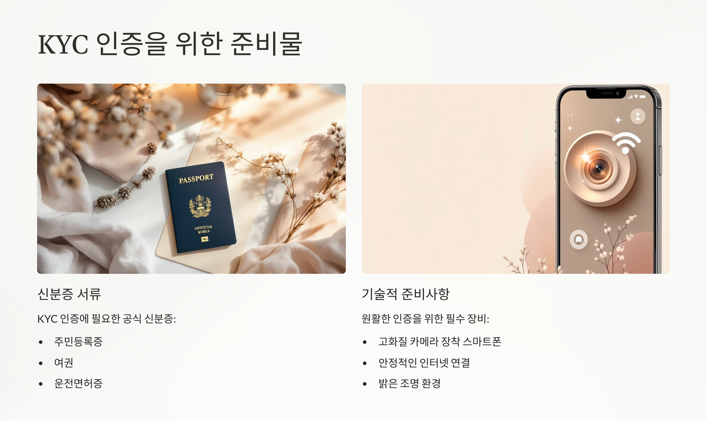 KYC 인증을 위한 준비물