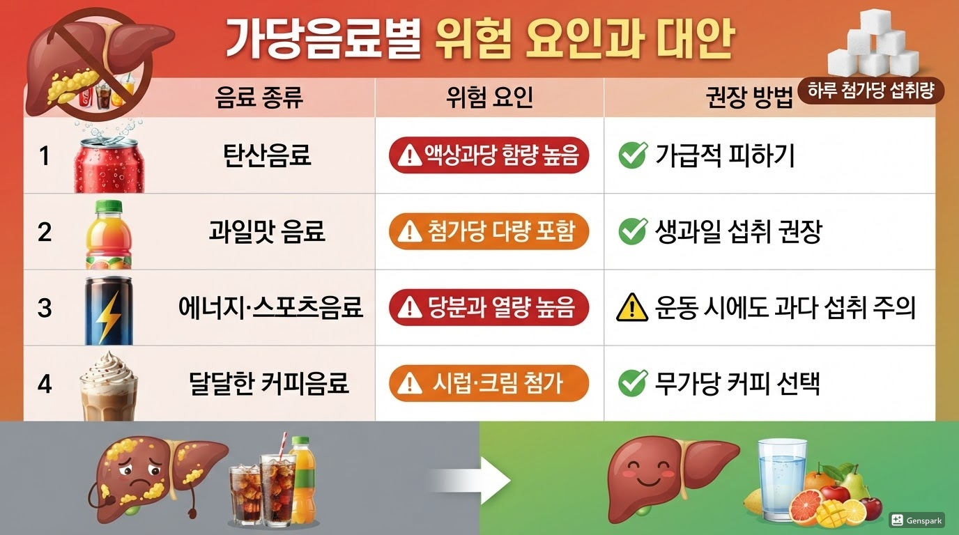 가당음료가 간을 망치는 이유