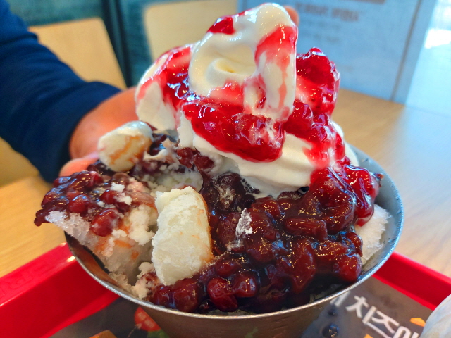 롯데리아 팥빙수