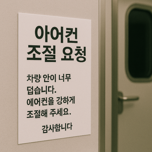 지하철 에어컨 조절 요청하는 방법