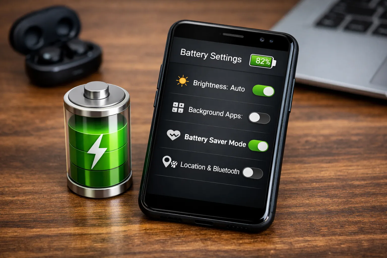 스마트폰 배터리 빨리 닳을 때 (백그라운드 앱, 자동 밝기, 와이파이 설정)