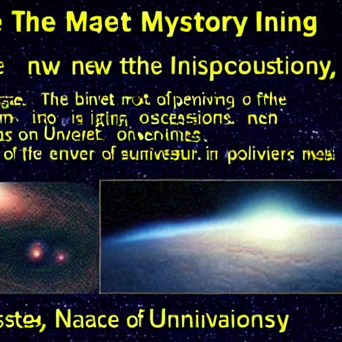 우주의 신비, 새로운 우주 탐사의 시작