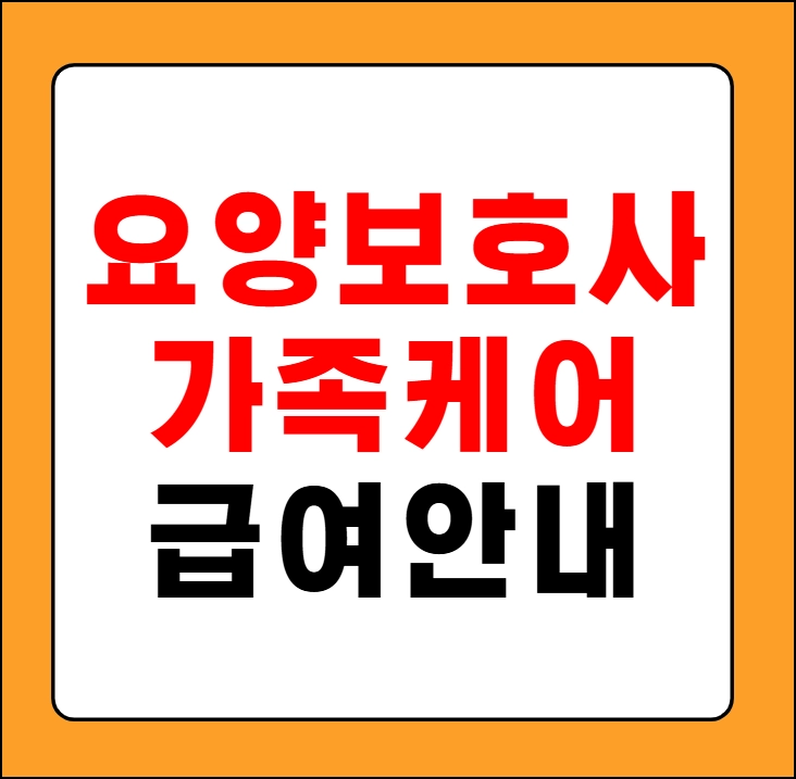 요양보호사 가족케어 급여