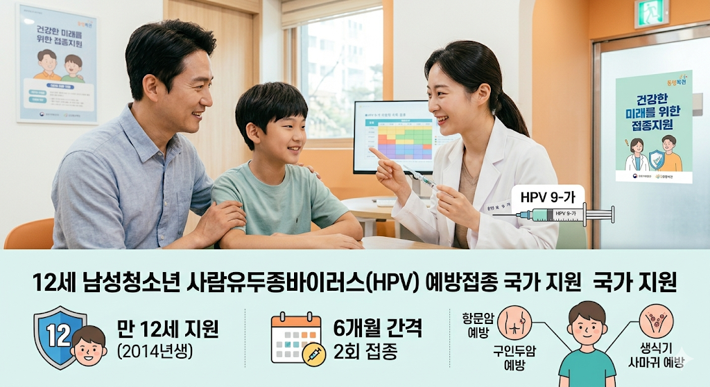 12세 남성청소년 HPV 국가 지원