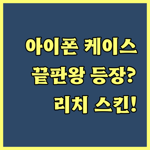 아이폰 케이스 끝판왕? 리치 스킨 패