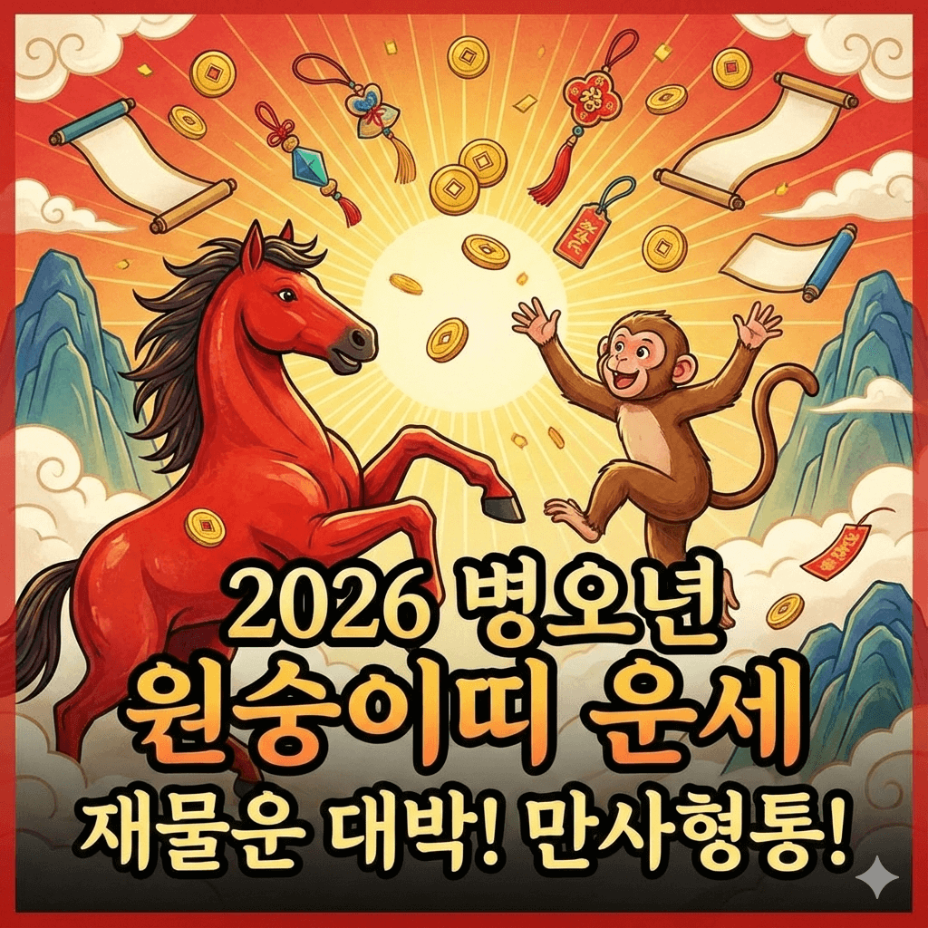 원숭이띠 2026년 병오년 운세, 사주풀이 완벽가이드
썸네일