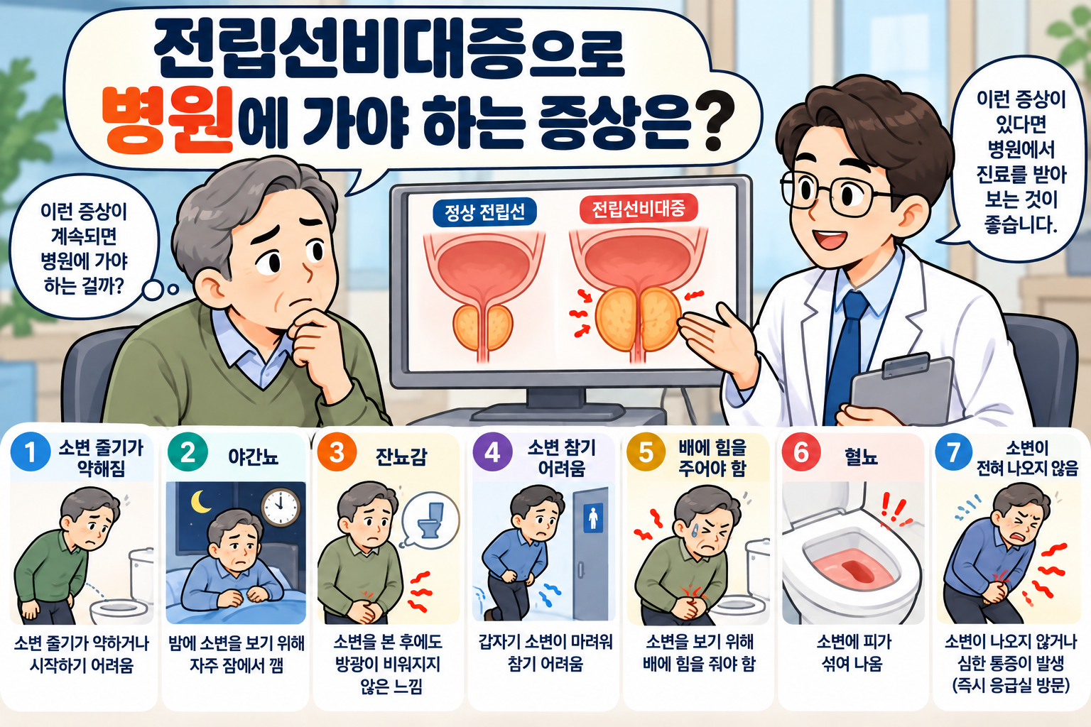 전립선비대증 증상 안내 인포그래픽
