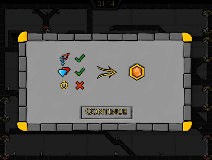 물불게임-2인용-게임하기-4-크리스탈템플-종료-화면