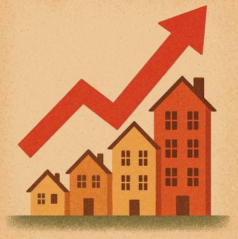 인플레 전후 집값 비교: 상승하락