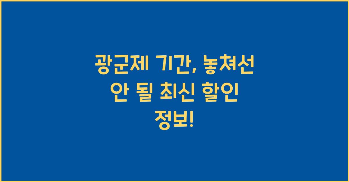 광군제 기간