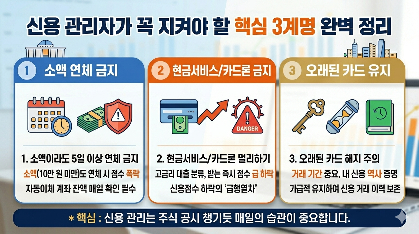 신용 관리자가 꼭 지켜야 할 핵심 3계명 완벽 정리