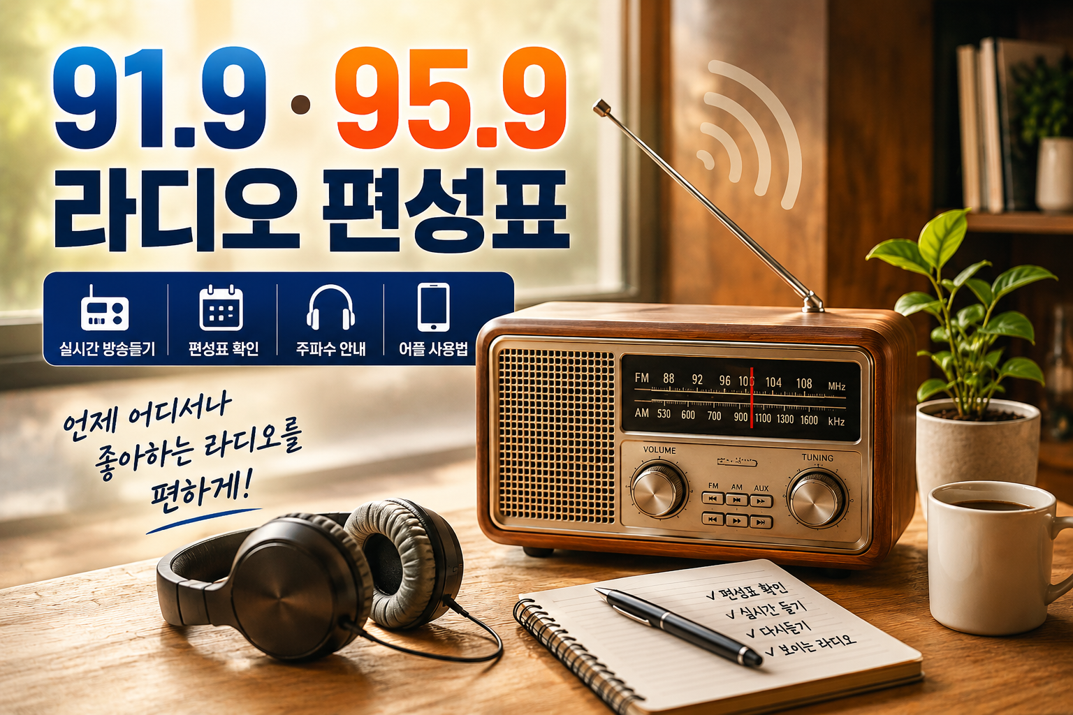 91.9 95.9 라디오 편성표 바로가기｜실시간 방송듣기&middot;주파수&middot;어플 총정리 관련 사진