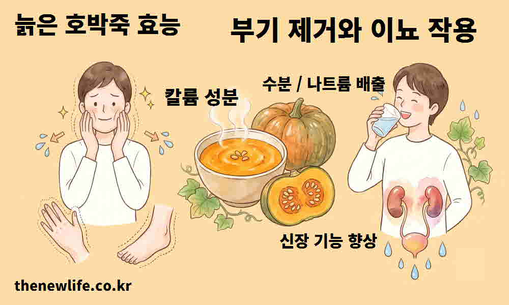 늙은 호박죽 효능 부기 제거 이뇨 작용