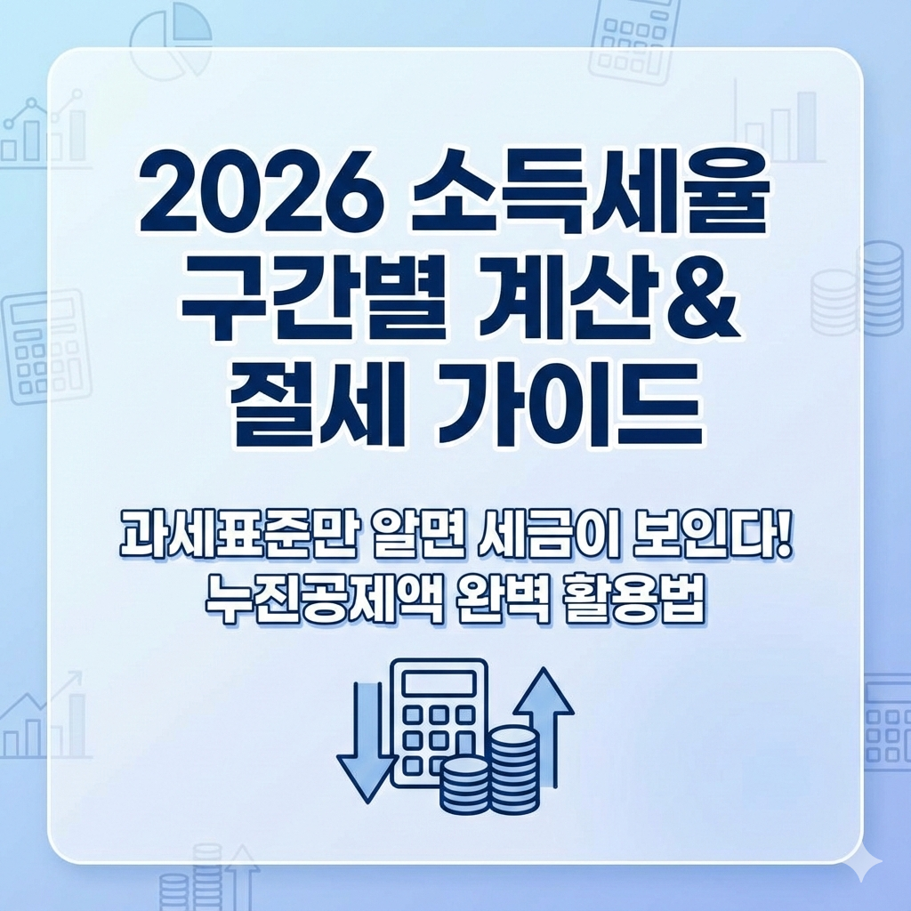 2026 소득세율 구간별 세율과 누진공제액 계산 완벽 가이드