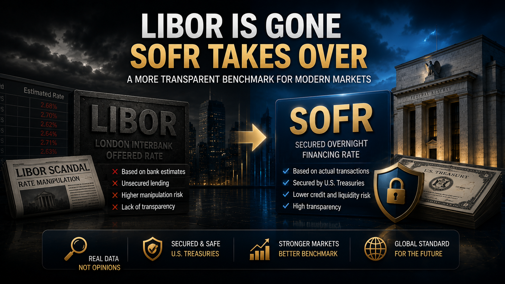 LIBOR replaced by SOFR as a transparent benchmark interest rate for global financial markets