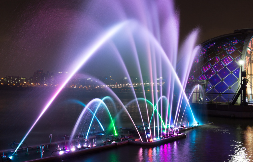 한강분수쇼 사진