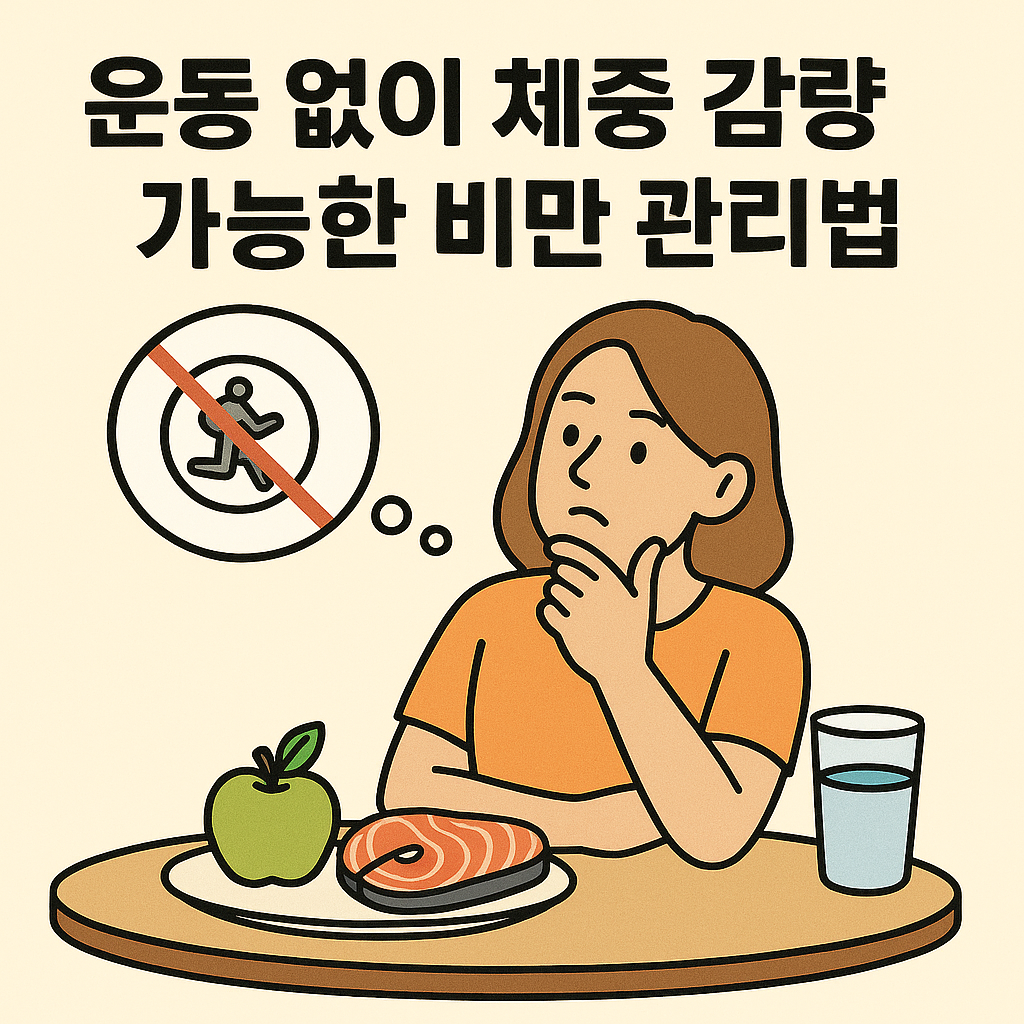 운동 없이 체중 감량 가능한 비만 관리법