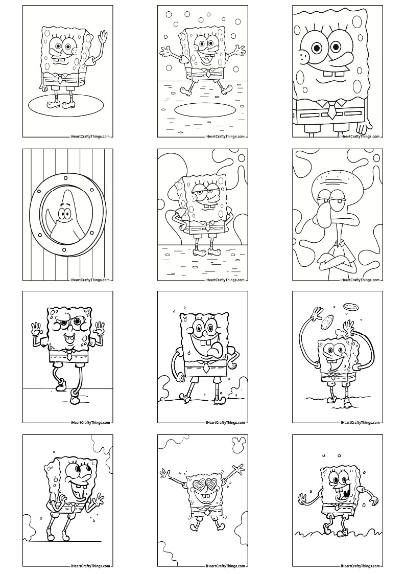 스폰지밥 색칠공부 도안