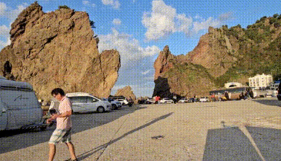 울릉도 거북바위 붕괴